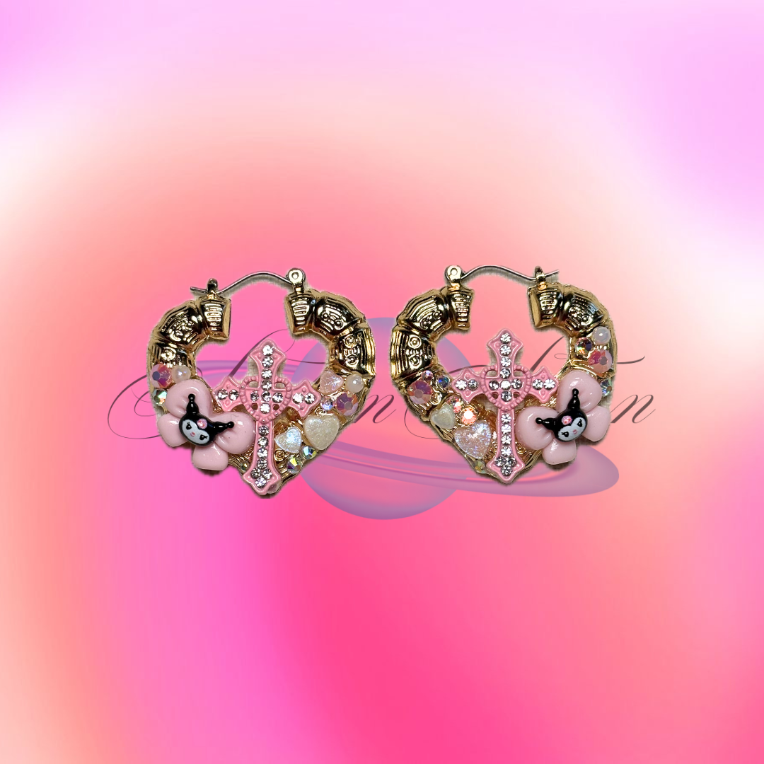 OG HEART SHAPED PINK CROSS KUROMI BAMBOOS